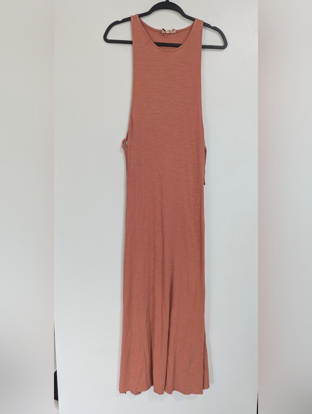 Roxy Size Small Peachy Brown Open Side Tie Maxi Dress Beach Cover-Up